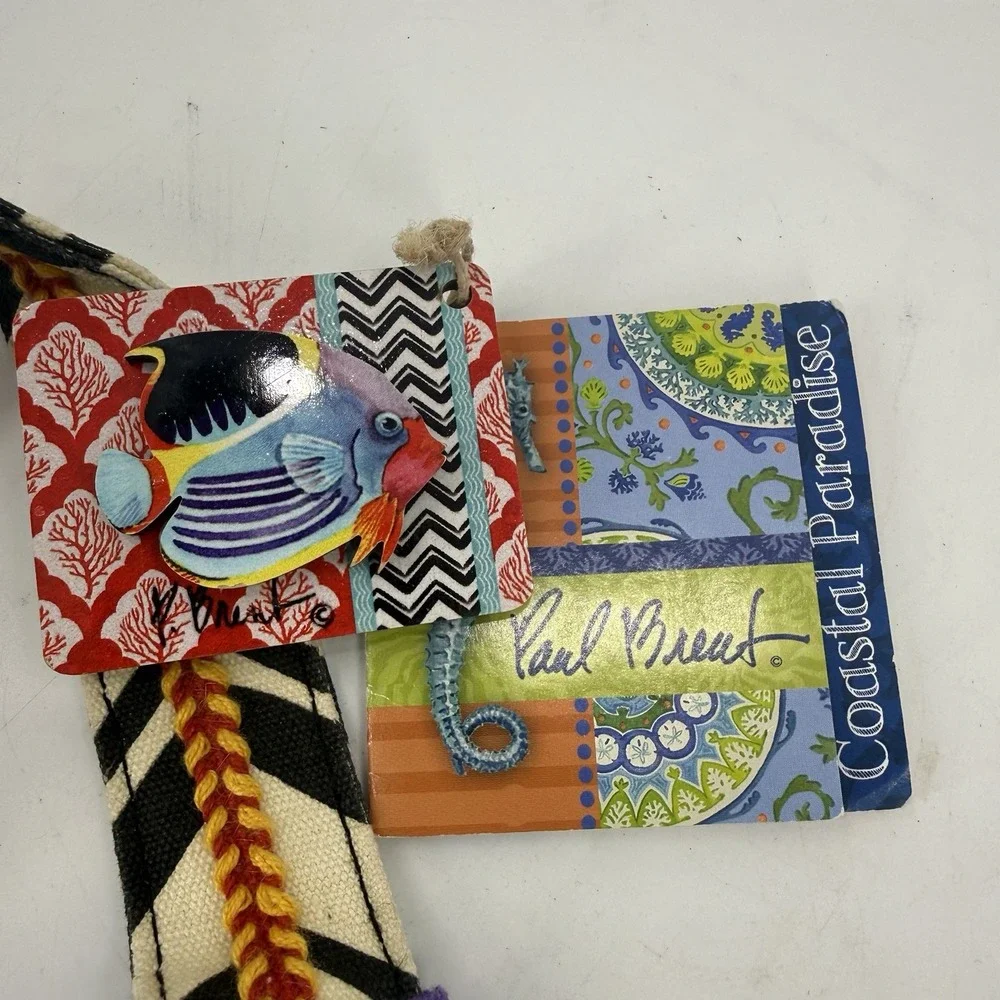 Paul Brent Coastal Paradise Tropical Fish Canvas Shoulder Bag Purse NWT